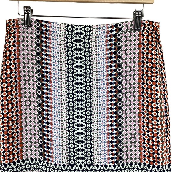 J.Crew Skirt Size 6 Pencil Drapery Geometric Print Pink Geo Lined - Picture 4 of 8